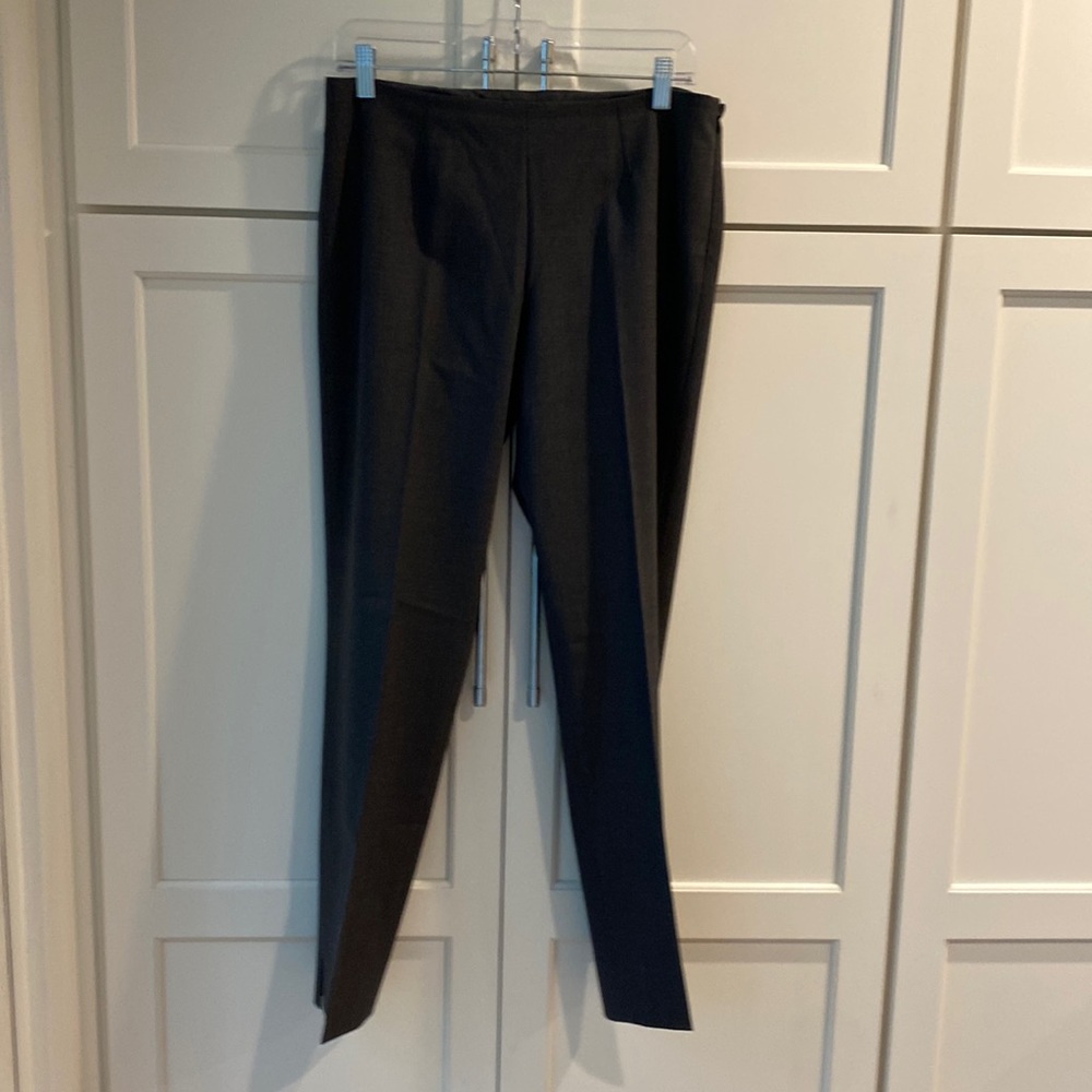 Theory dark grey pants size 29” side zip, inseam 8 very flattering  flawless